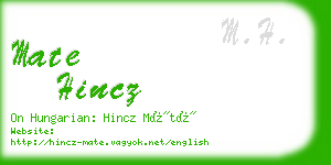 mate hincz business card